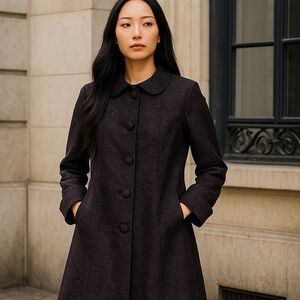 Lane Bryant very classy classic look black coat